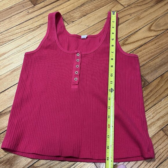 Anthropologie Daily Practice Henley Ribbed 2 Piece Lounge‎ Set Tank Joggers Pink - Picture 13 of 13
